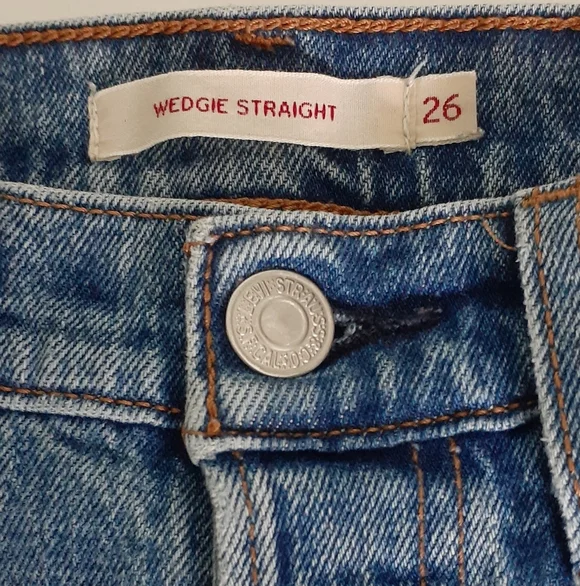 LEVI'S WEDGIE Size 26 Blue Very Good Condition. - Picture 4 of 9